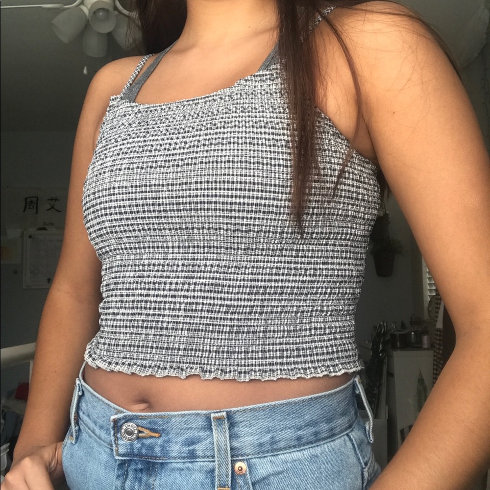 brandy melville smocked tank top